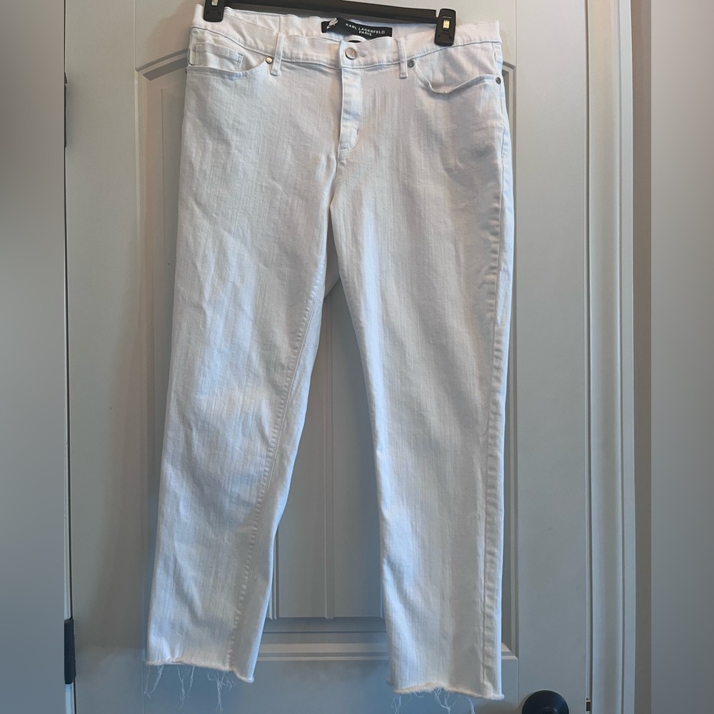 Karl Lagerfeld white jeans